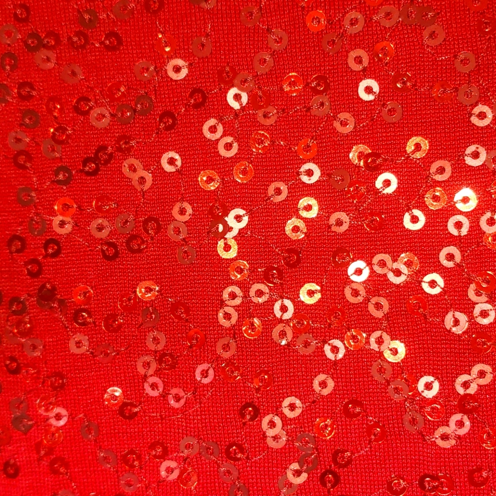 Eileen Fisher long sleeve red sequin top size XL - Picture 4 of 5